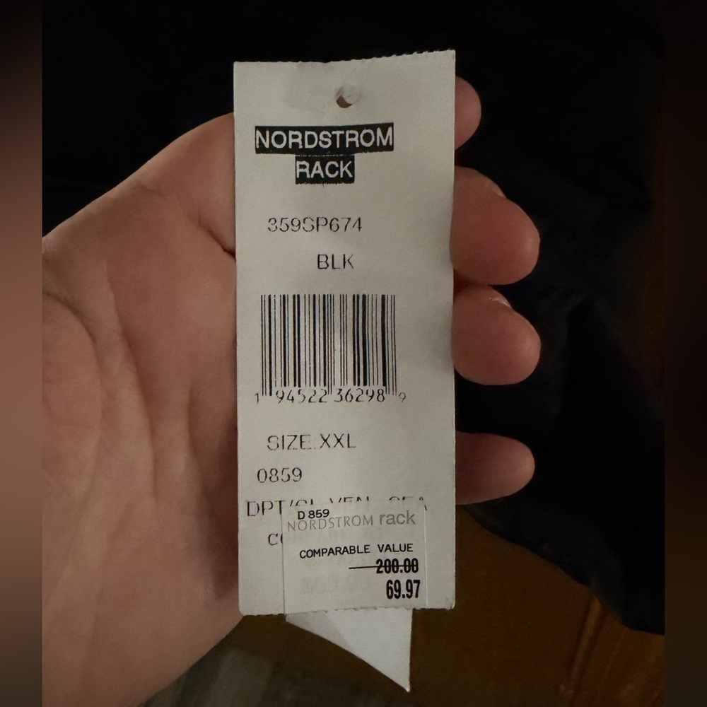 Cole Haan Faux-Quilted Black Jacket NWT 2XL - Picture 6 of 6